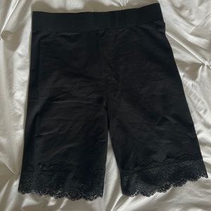 Forever 21 Lace Trim Bike Shorts